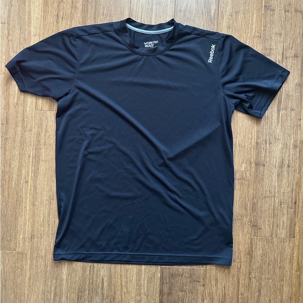 Black Rebook Workout Ready collection tee shirt